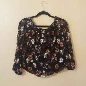 floral off the shoulder top